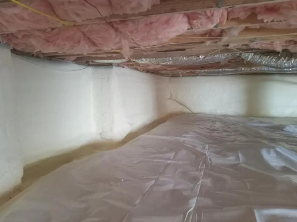 Crawl space encapsulation with closed-cell spray foam for Roof Waterproofing in Conemaugh